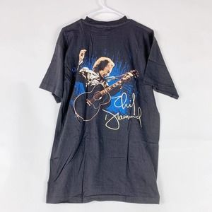 Vintage 90s 1993 Neil Diamond In The Round Tour A1 Lebanon Black Tee T-Shirt XL